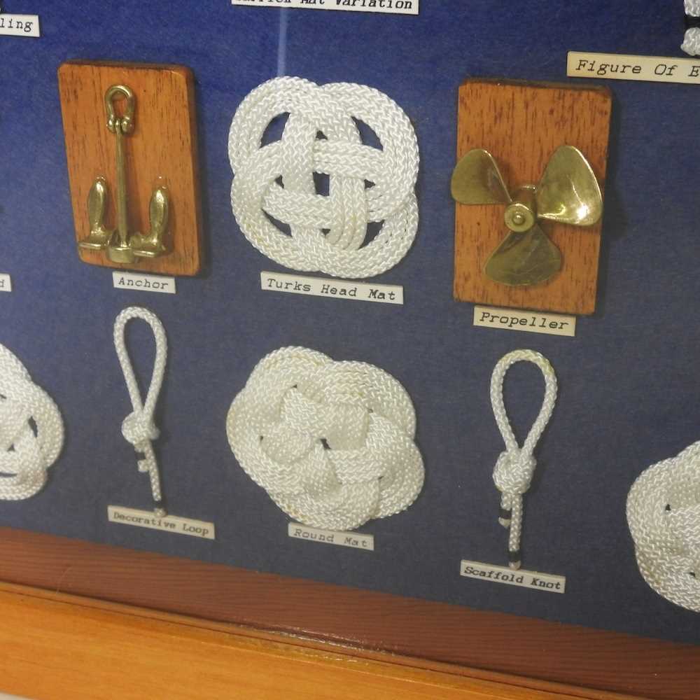 A collection of marine knots, mounted in a display, 49 x 63cm - Image 5 of 5