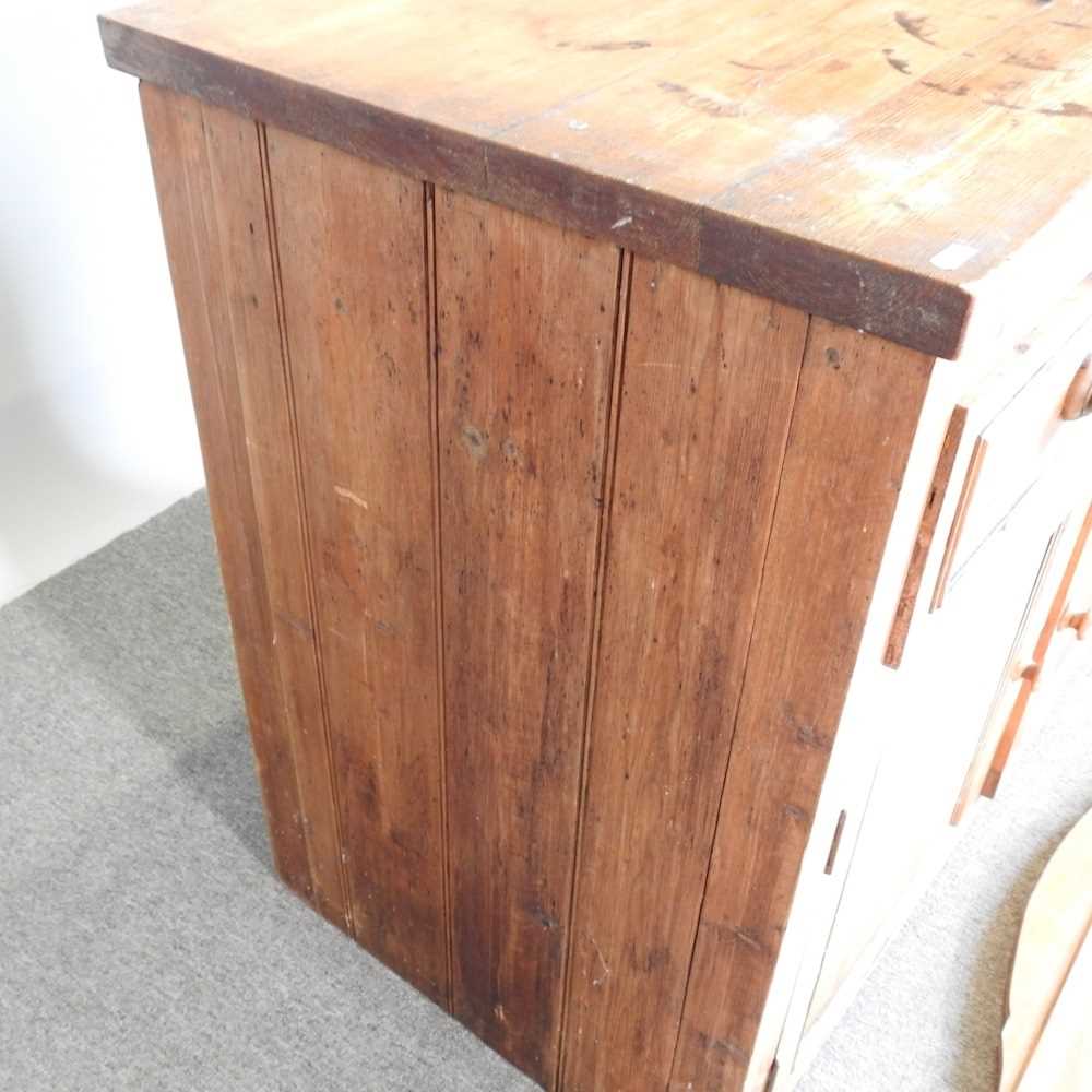 A pine dresser base, together with a pine wall mirror (2) 107w x 59d x 92h cm - Image 4 of 7