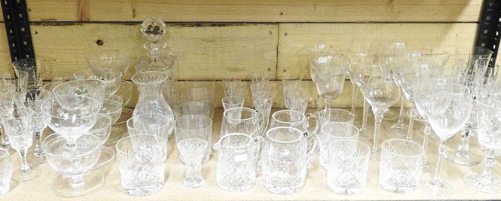 A collection of cut glass drinking glasses and other glassware - Image 3 of 5