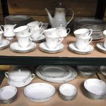 An extensive Noritake Highclere pattern tea and dinner service, with twelve place settings, to
