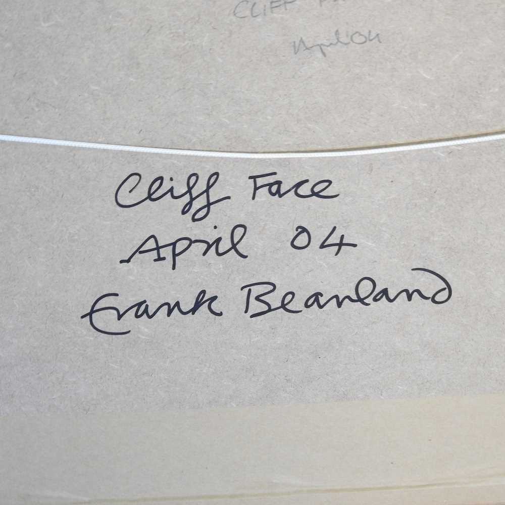 ARR Frank Beanland, 1936-2019, Cliff Face, signed with initials in pencil, mixed media on newspaper, - Image 7 of 8