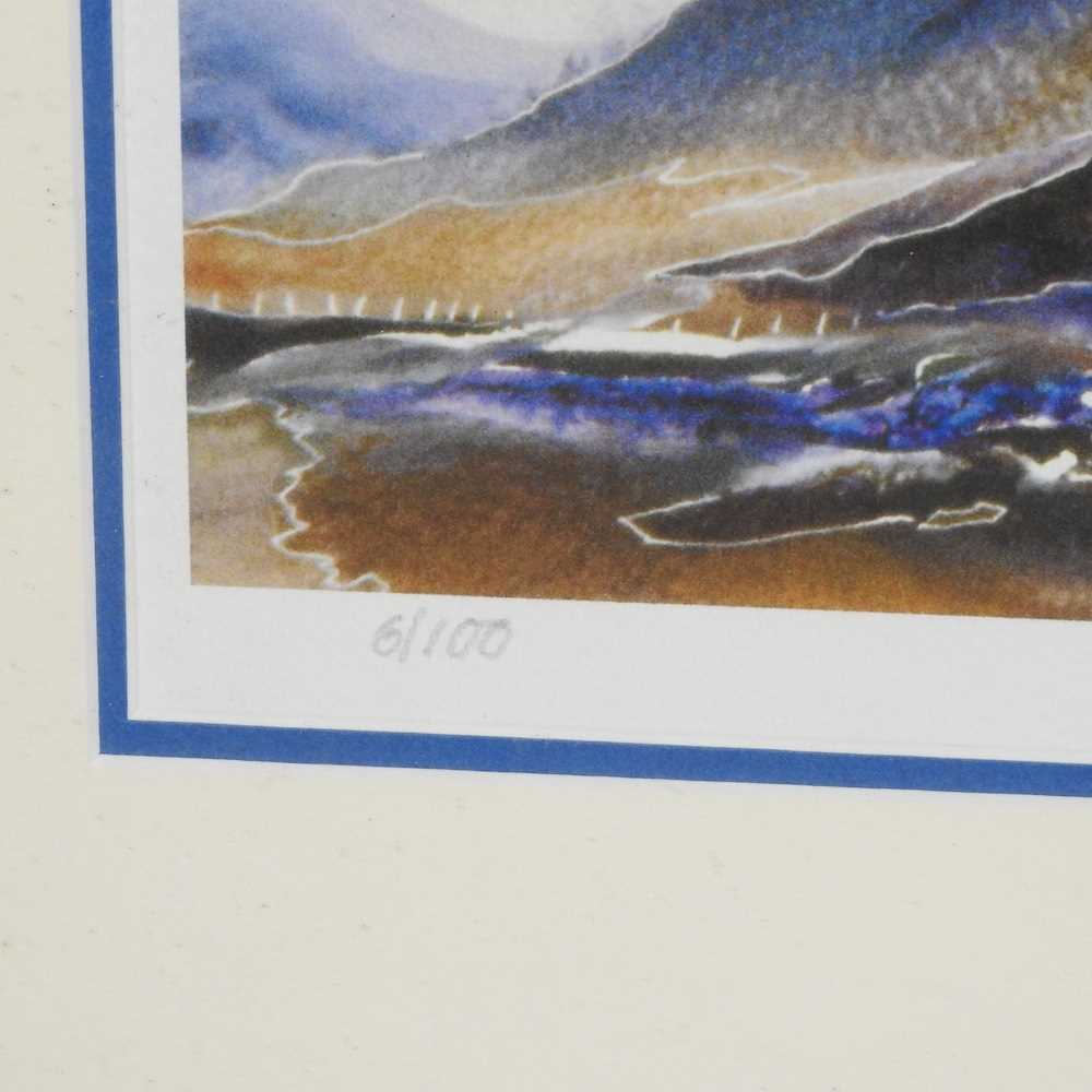 John Neville, b1952, Cul Mon and Stae Pollaidh, limited edition print, signed and numbered 6/100 in - Image 5 of 9