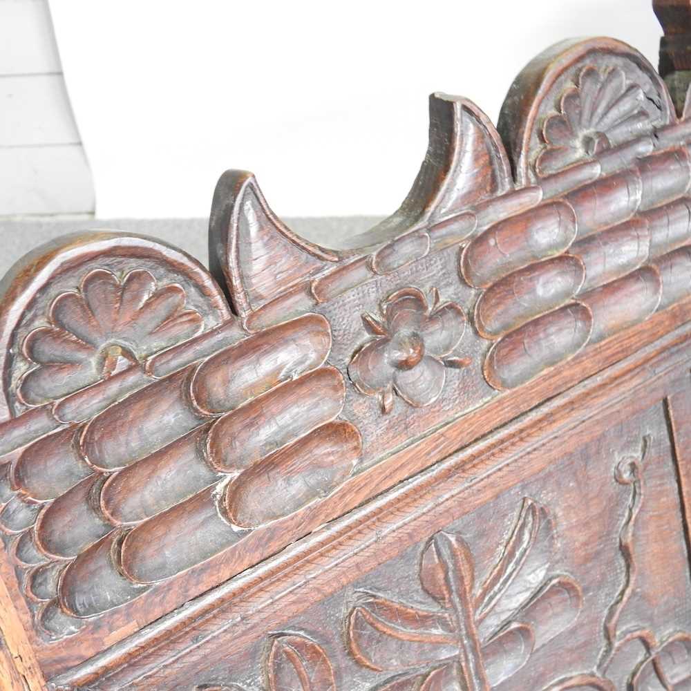 A 19th century carved oak side chair, together with a 19th century pembroke table (2) - Image 8 of 10