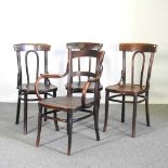 A matched set of four Thonet style bentwood dining chairs (4)