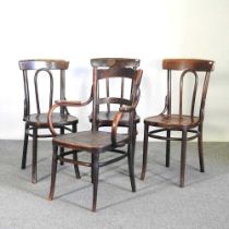 A matched set of four Thonet style bentwood dining chairs (4)