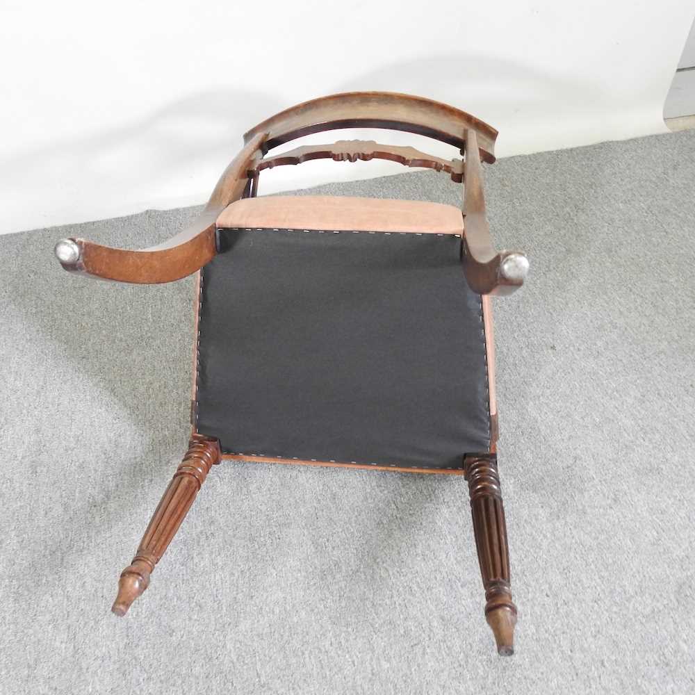 A Regency bar back elbow chair, on turned legs Overall condition is complete and usable. There are - Image 2 of 5