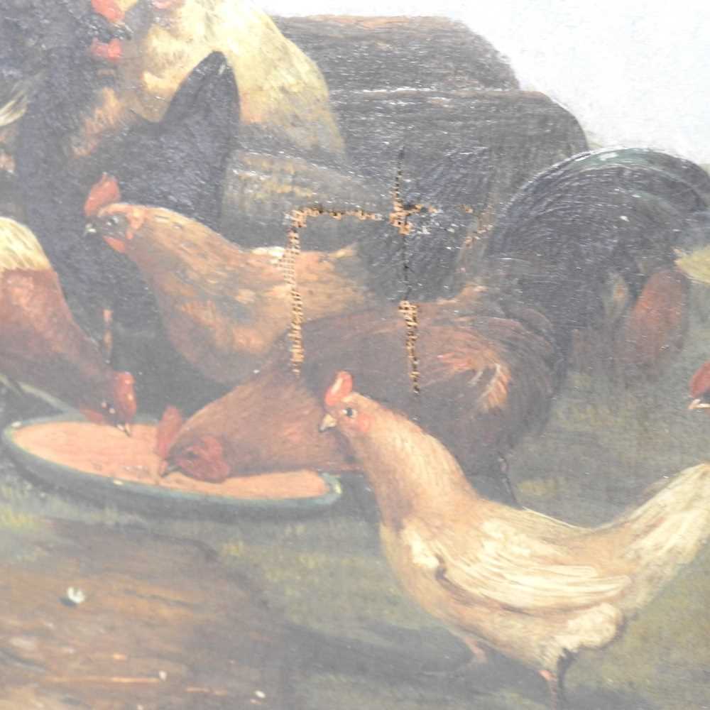 A. Gerards, 19th century, chickens, signed, oil on canvas, 25 x 35cm - Image 4 of 5