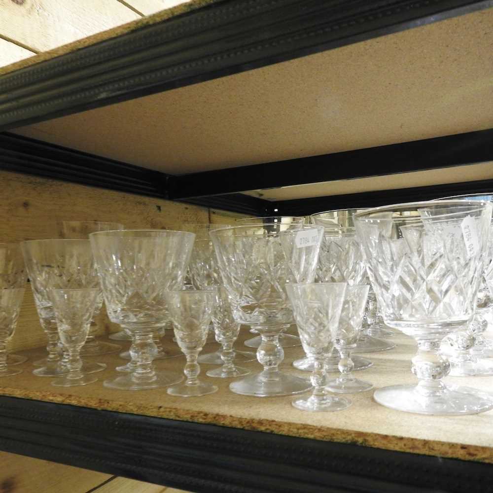 A collection of cut glass drinking glasses - Image 2 of 5
