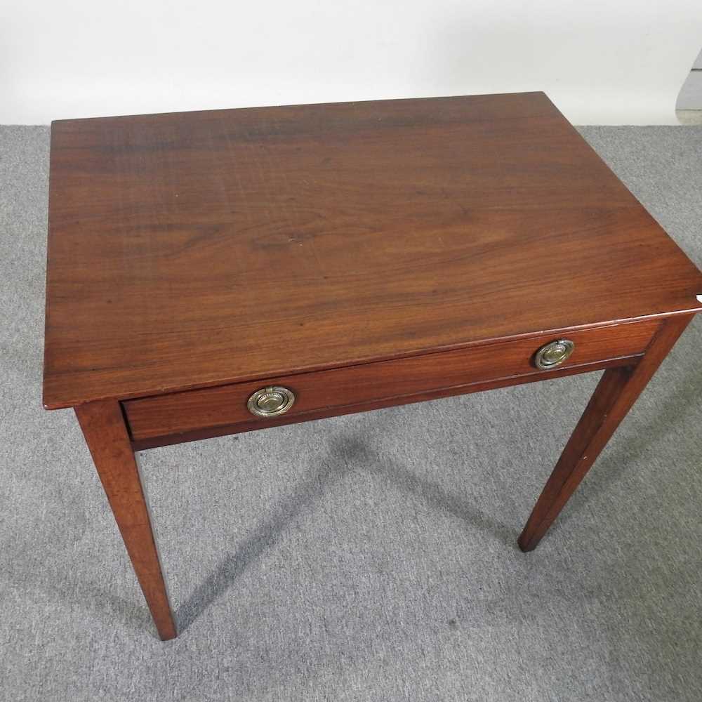 A 19th century mahogany side table, containing a single drawer 77w x 51d x 71h cm - Image 2 of 4