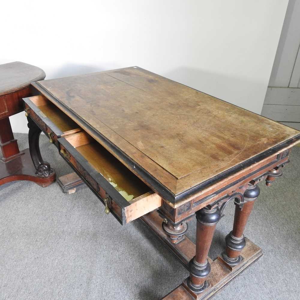 A 19th century library table, 109cm wide, together with a Duchess dressing table (2) - Image 4 of 6