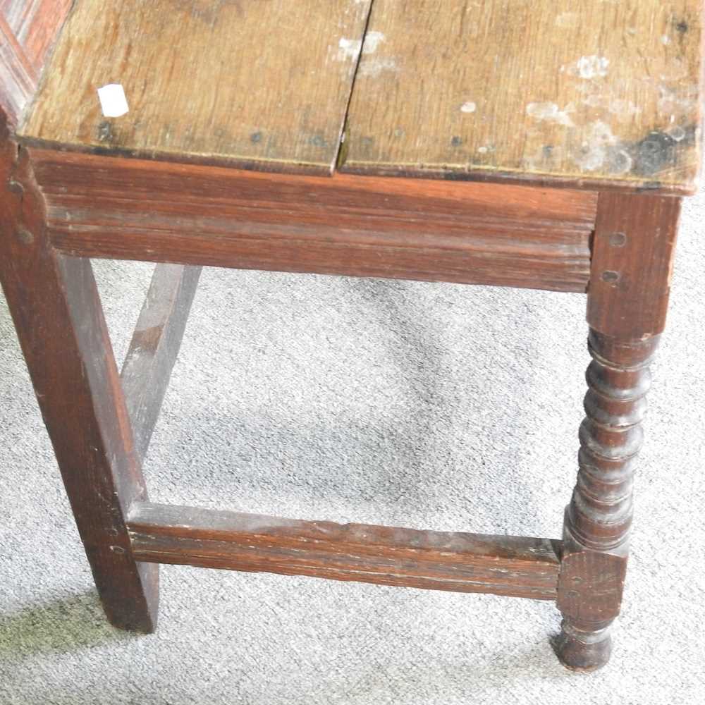 A 19th century carved oak side chair, together with a 19th century pembroke table (2) - Image 10 of 10