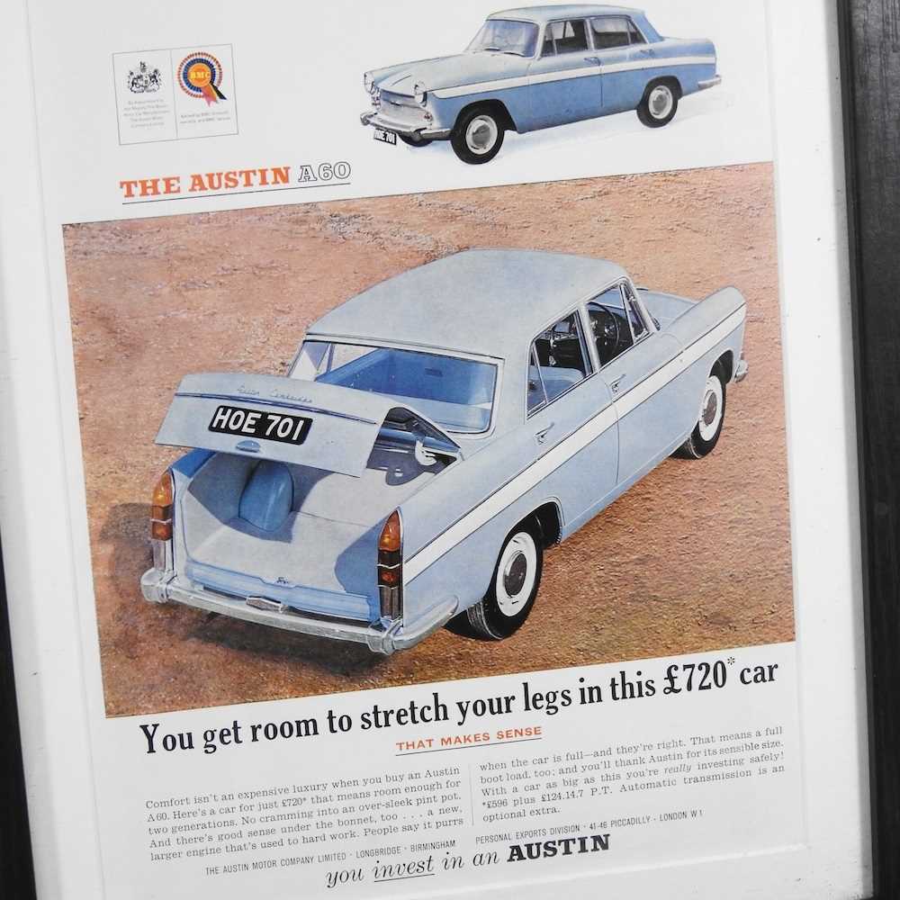 A collection of five vintage Austin car advertisements, framed (5) - Image 5 of 5
