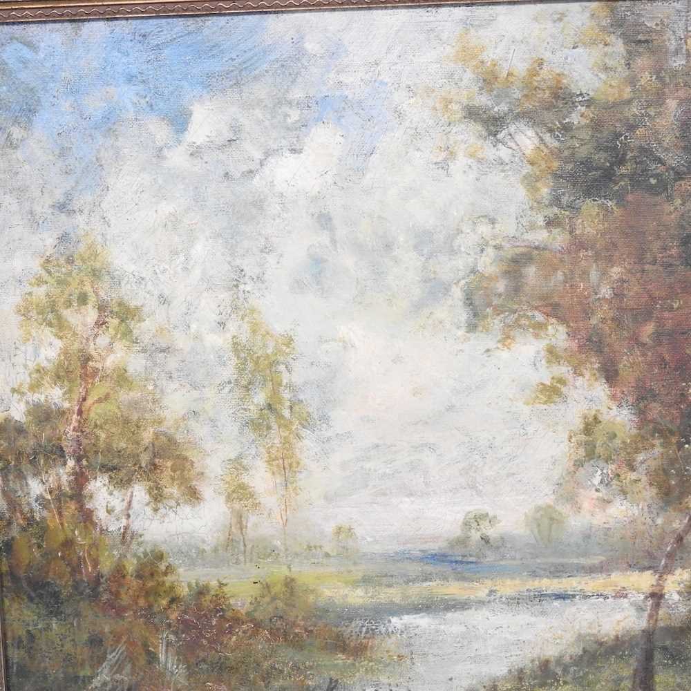 L. Richards, (Francis Jamieson), 1895-1950, river landscape, signed, oil on canvas, 40 x 60cm - Image 5 of 8