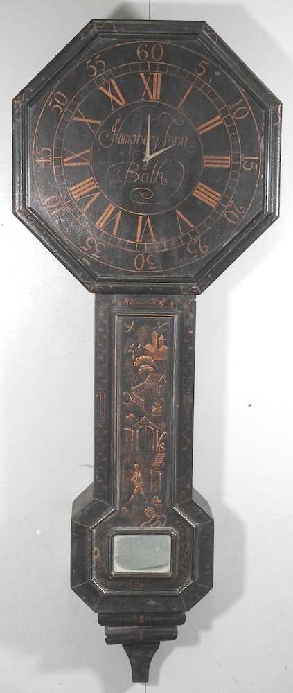 An 18th century style ebonised Tavern clock, mid 20th century, the dial inscribed Humphery Fenn, - Image 2 of 6