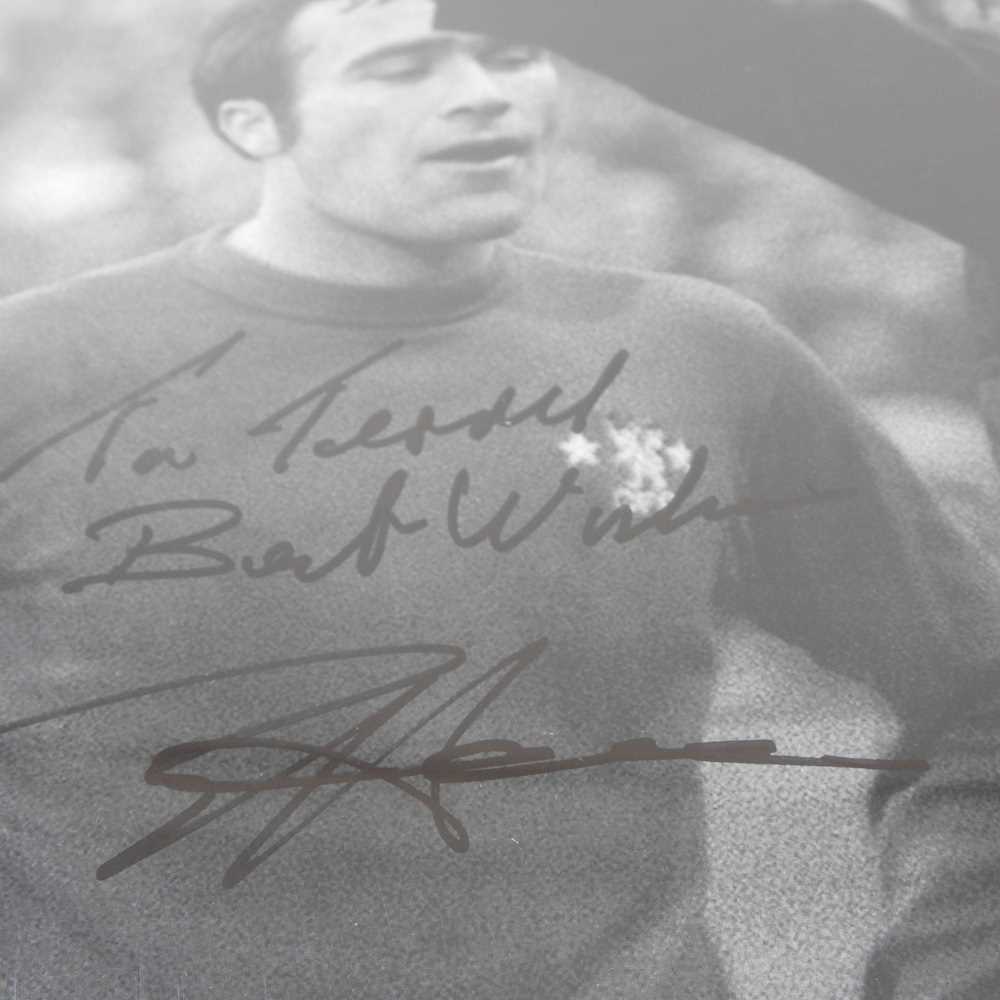 A signed picture of footballer Ron Harris, being sent off for Chelsea, 39 x 29cm Ronald Harris, - Image 4 of 4