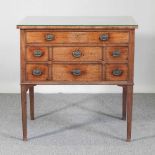 A George III mahogany dressing chest, on square legs 81w x 59d x 82h cm