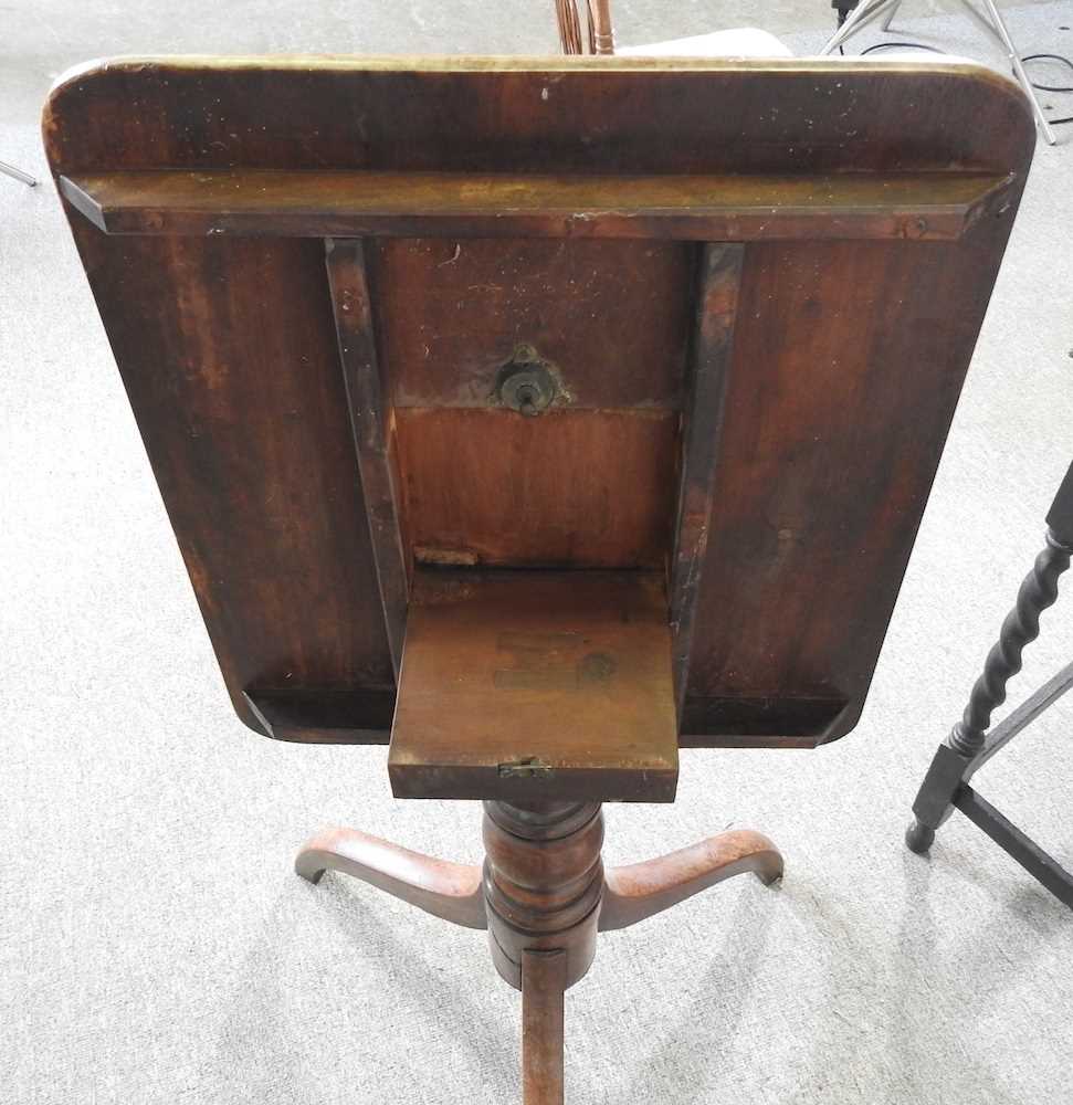 A 19th century occasional table, with a hinged top, on a tripod base, together with a 1920's - Image 5 of 5