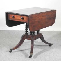 A Regency mahogany breakfast table, on sabre legs 83w x 98d x 70h cm