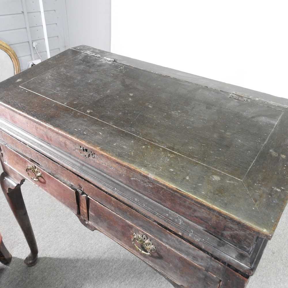 An 18th century clerk's desk, with a hinged sloping fall, together with a Victorian peach - Image 2 of 9