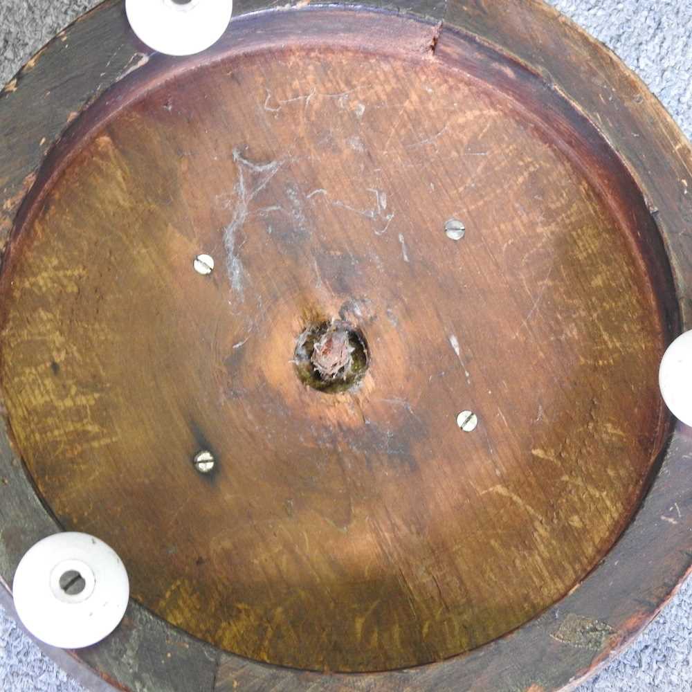 An Edwardian table top revolving bookcase, 35cm wide, together with a tripod table and a Victorian - Image 6 of 8