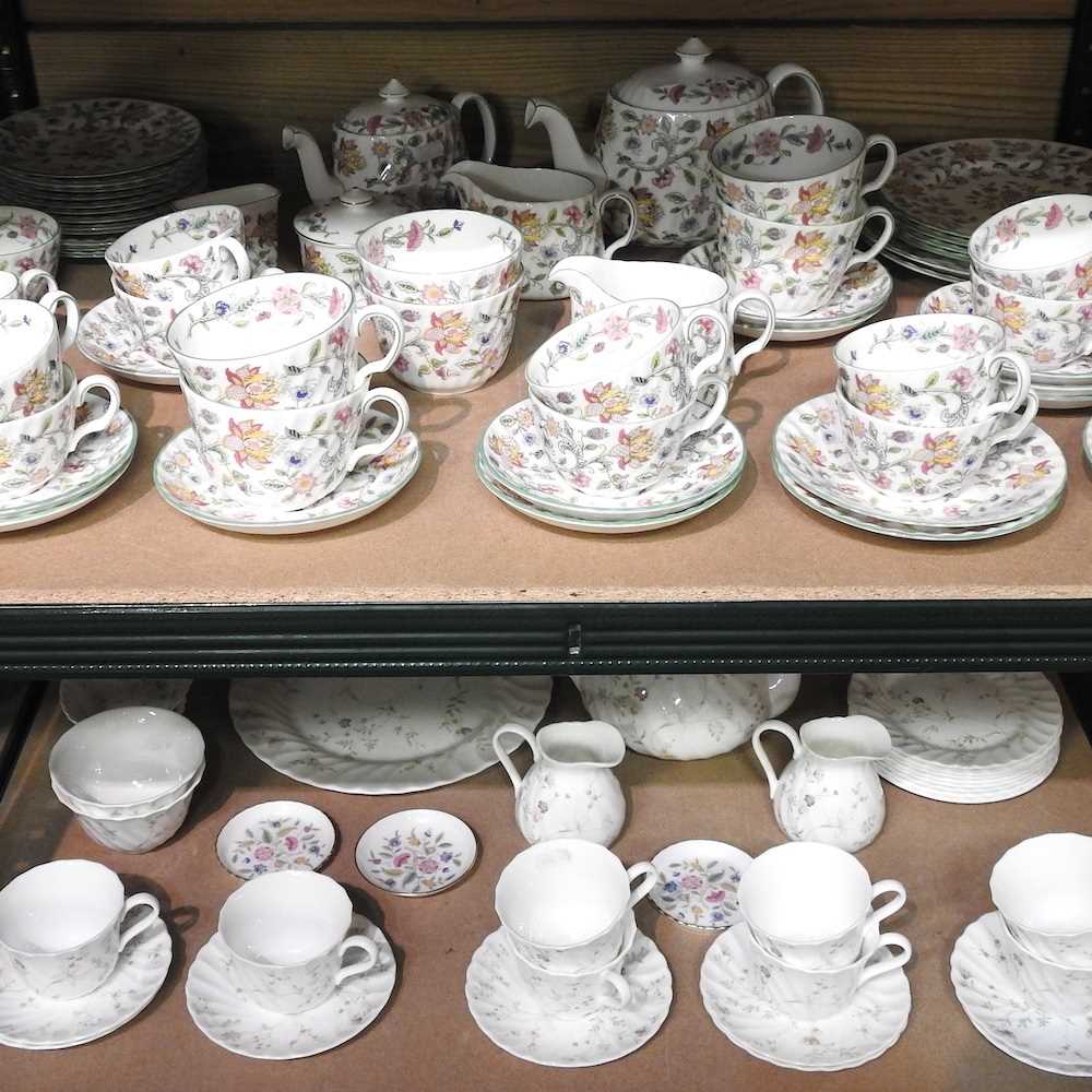 A Minton Haddon Hall part tea service, together with a Wedgwood Campion pattern part service Overall