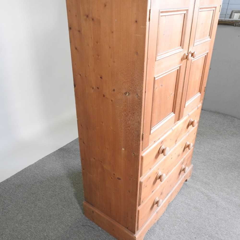 A modern pine cabinet, with drawers below 95w x 49d x 158h cm - Image 4 of 4