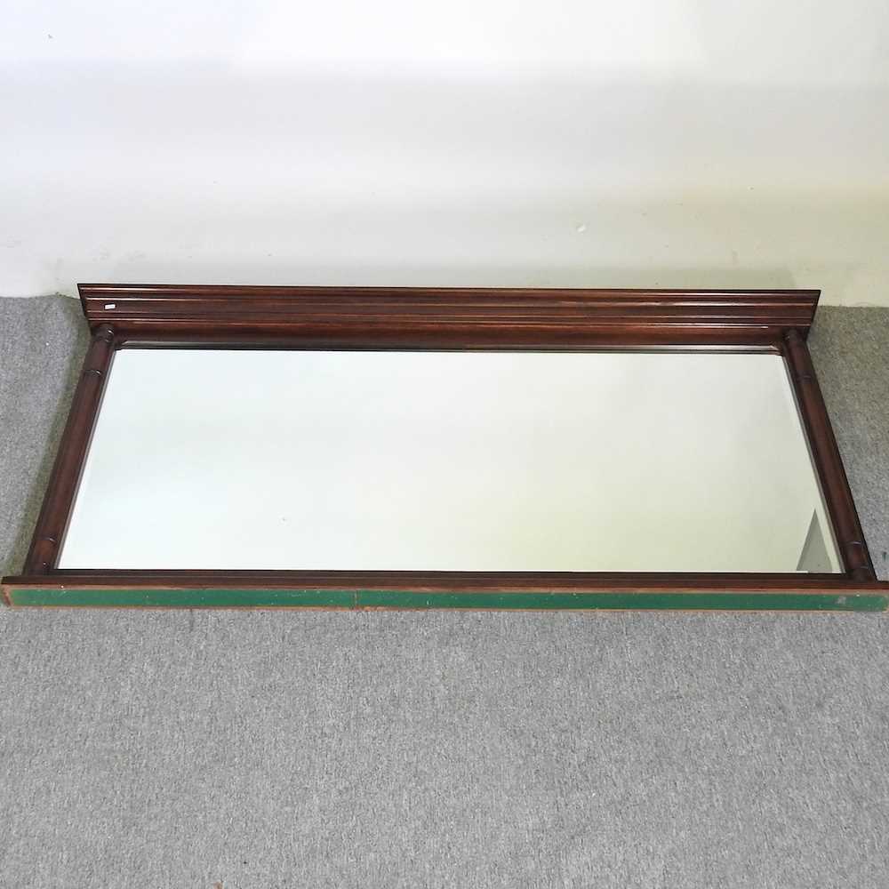 A Mark Elliot cherrywood framed overmantel mirror, 79 x 179cm