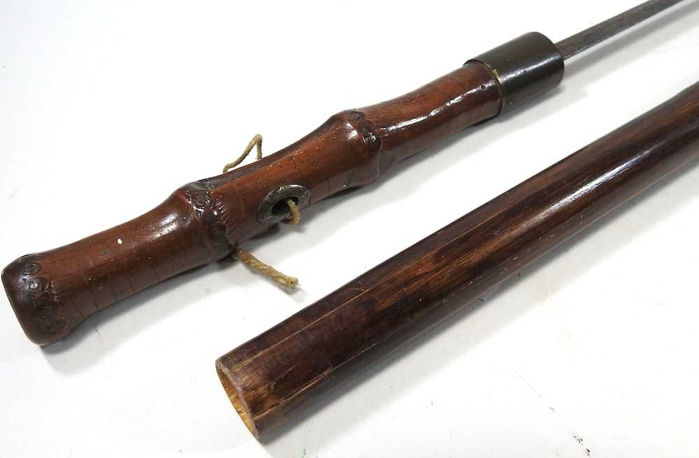 A 19th century bamboo swordstick, 96cm long Overall complete and usable. The bamboo is split. The - Image 3 of 3