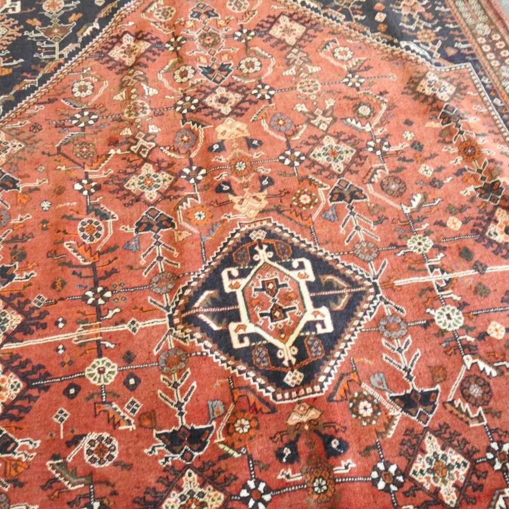 A Persian qashqai carpet, with all over medallions, 255 x 160cm - Image 4 of 4