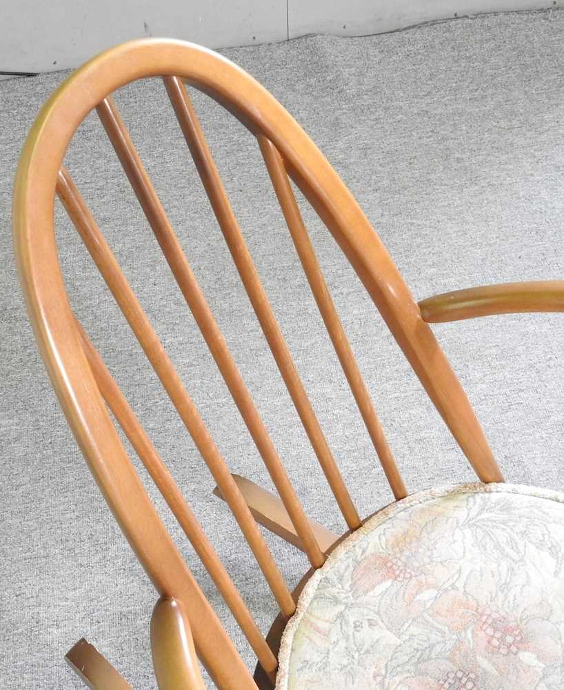 An Ercol style spindle back armchair, together with an early 20th century folding chair and a - Image 7 of 12