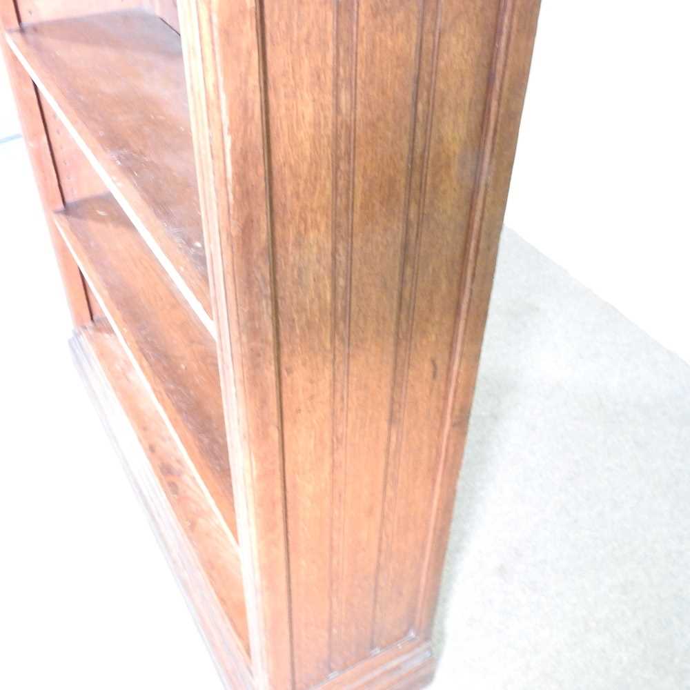 A 19th century oak dwarf open bookcase, on a plinth base 111w x 122h x 35d cm Overall complete and - Image 5 of 5