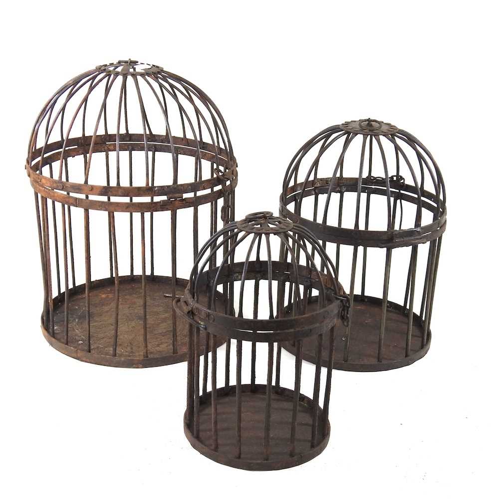 A graduated set of three metal cages (3)