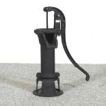 A small cast iron garden pump