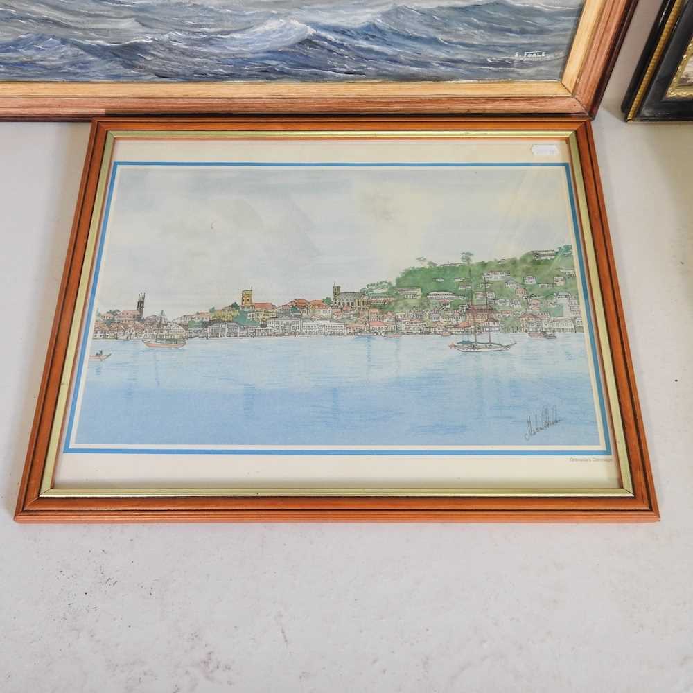 A Foale, 20th century, sailing boats, signed oil on canvas, 50 x 60cm, together with three others - Bild 4 aus 8
