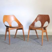 A pair of 1950's laminated plywood Jason chairs, by Carl Jacobs and Frank Guille for Kandya, on