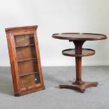 An early 20th century glazed hanging corner cabinet, together with an early 20th century ship's