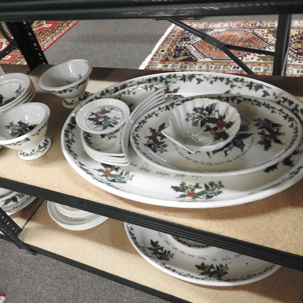 A collection of Portmeirion Christmas pattern table wares, to include serving platters, bowls and - Image 4 of 10