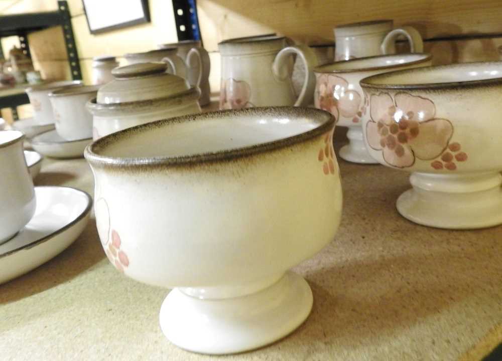 A Denby Gypsy pattern stoneware part tea and dinner service, decorated with flowers - Image 2 of 6