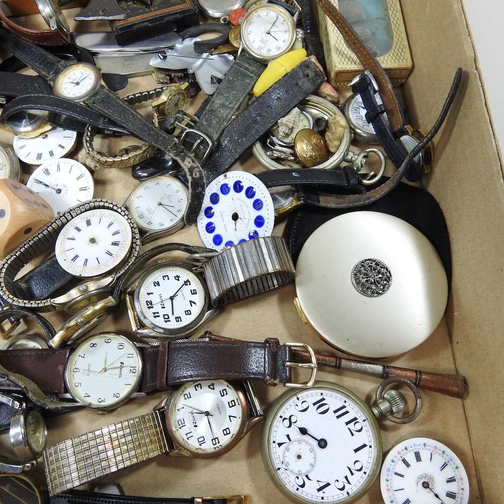A collection of pocket watch parts, wristwatches and other items - Image 5 of 5
