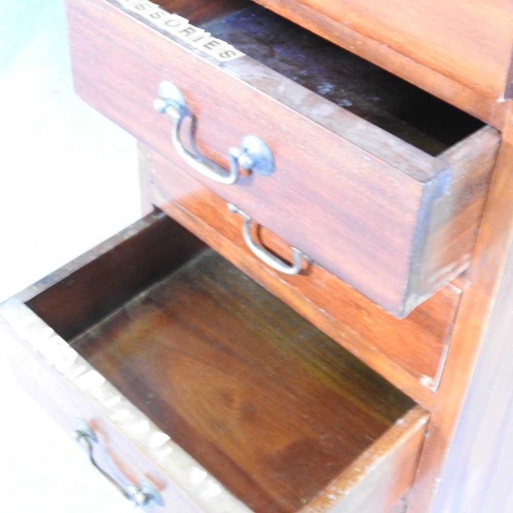 A narrow chest, containing a row of ten narrow drawers 42w x 41d x 130h cm - Image 4 of 5