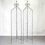 A pair of folding garden trellis, 210cm high (2)