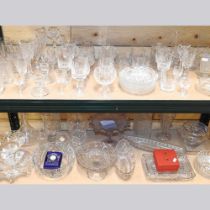 A large collection of glassware, to include Edinburgh crystal and Royal Brierley