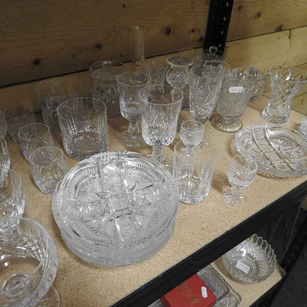 A large collection of glassware, to include Edinburgh crystal and Royal Brierley - Bild 5 aus 6