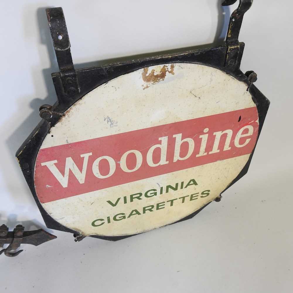 A vintage Golden Virginia Cigarettes and Woodbines double sided painted shop advertising sign, on - Image 6 of 7