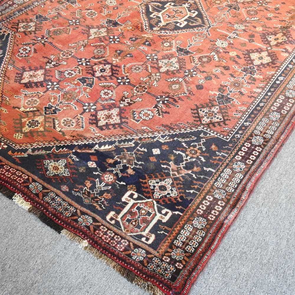 A Persian qashqai carpet, with all over medallions, 255 x 160cm - Image 3 of 4