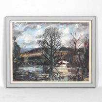 Rowland Suddaby, 1912-1972, Suffolk landscape, signed oil, 36 x 46cm Overall condition looks to be