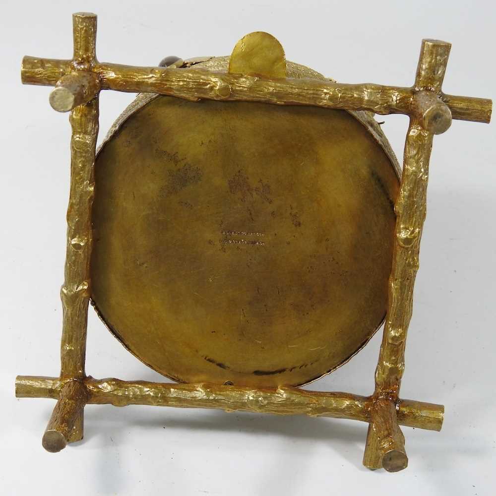 A 19th century gilt brass jewellery box, in the form of a bee skep, with a velvet lined interior, - Image 5 of 5