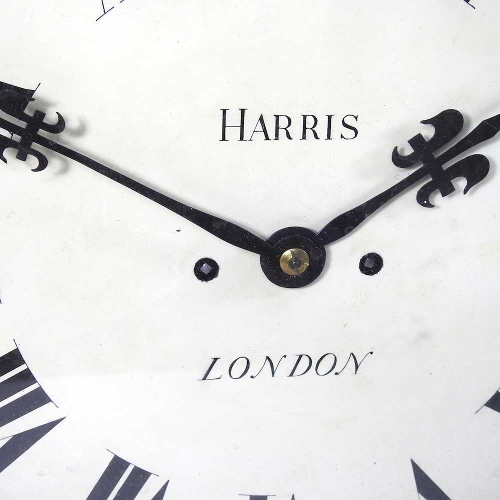 A 19th century mahogany dial clock, the painted thirteen inch dial signed Harris, London, having - Image 3 of 10