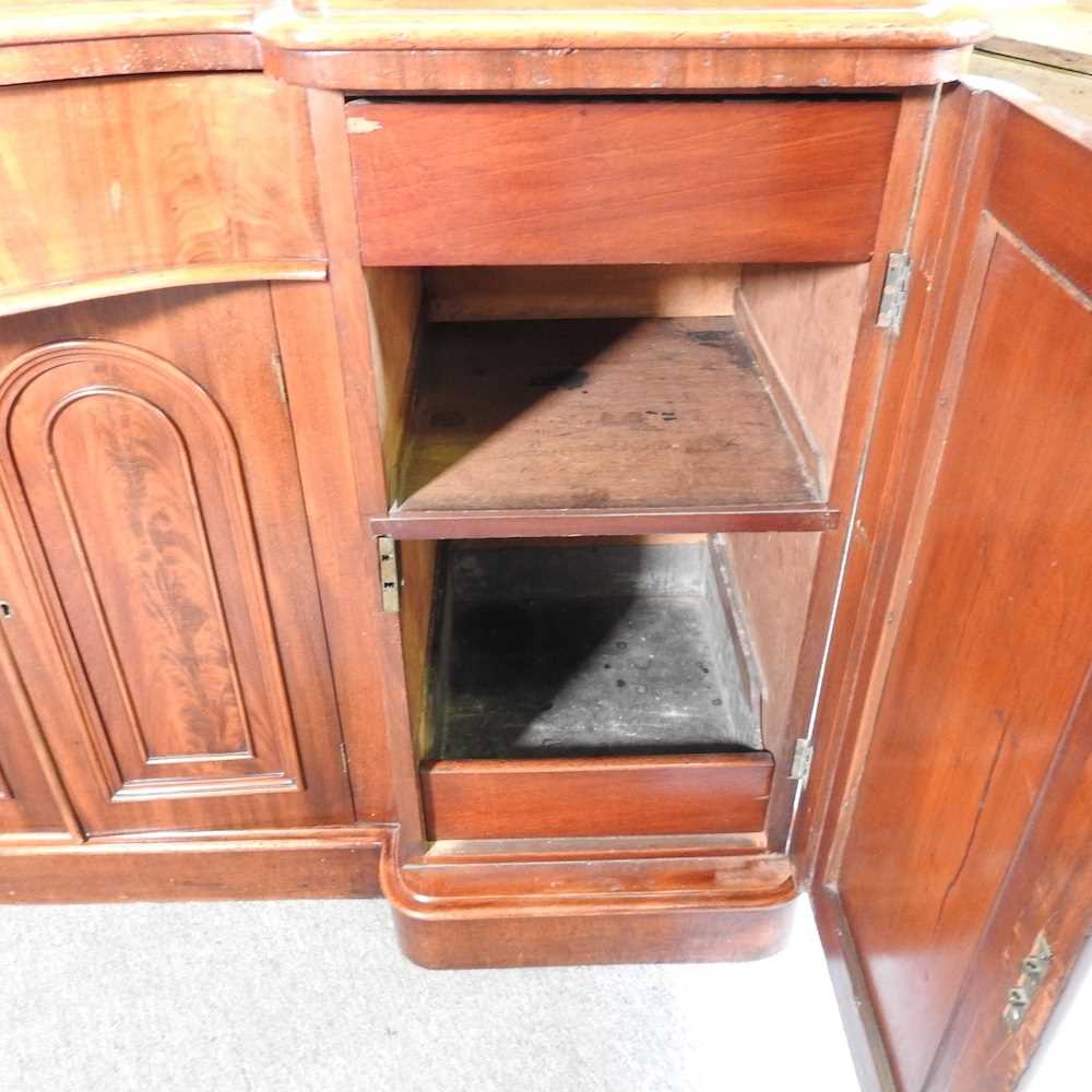 A Victorian mahogany mirror back chiffonier, of inverted breakfront shape, on a plinth base 149w x - Image 4 of 5