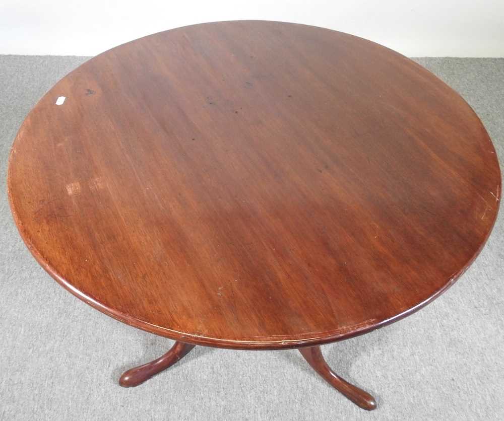 A 19th century mahogany occasional table, on a tripod base 85w x 75h cm - Image 4 of 4